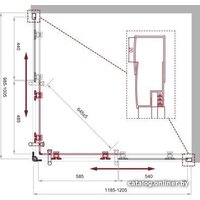 BelBagno UNO-195-AH-2-120/100-CH-CR Image #5