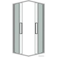 Grossman Cosmo 90x90x195 300.K33.02.9090.10.00 (хром/прозрачное стекло) Image #2