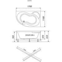 Triton Мари гидромассажная 170х110L Релакс Image #3