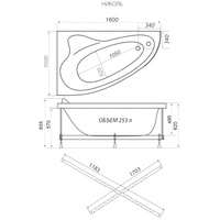 Triton Николь 160x100 R Люкс Flat (с гидромассажем) Image #3