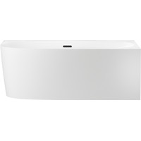 Wellsee Belle Spa 2.0 160x75 235803003 (пристенная ванна (правая) белый глянец, экран, каркас, сифон-автомат матовый черный) Image #1