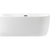 Wellsee Belle Spa 150x75 235701003 (пристенная ванна (левая) белый глянец, экран, каркас, сифон-автомат матовый черный) Image #1