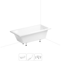 Wellsee FreeDom 165x80 231102006 (встраиваемая ванна белый глянец, ножки, сифон-автомат глянцевый белый) Image #1