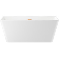 Wellsee Graceful Pro 150x77 230902004 (отдельностоящая ванна белый глянец, экран, ножки, сифон-автомат золото)