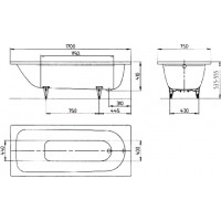 Kaldewei Saniform Plus 373-1 170x75 112600013001 (easy-clean) Image #2