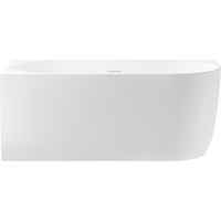 Wellsee Belle Spa 150x75 235701002 (пристенная ванна (левая) белый глянец, экран, каркас, сифон-автомат глянцевый белый)