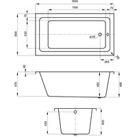 Wellsee FreeDom 150x80 231101004 (встраиваемая ванна белый глянец, сифон-автомат золото) Image #8