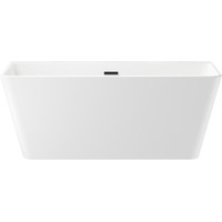 Wellsee Graceful Pro 150x77 230902003 (отдельностоящая ванна белый глянец, экран, ножки, сифон-автомат матовый черный)