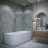 Wellsee Collaro 170x80 28910501R (пристенная ванна (правая) белый глянец, экран, ножки, сифон-автомат хром) Image #8