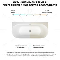 Wellsee Collaro 180x80 28910203R (пристенная ванна белый глянец, экран, ножки, сифон-автомат матовый черный) Image #7