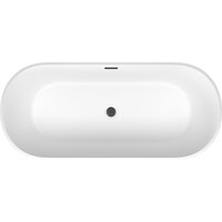 Wellsee Shell 170x75 28170303R (отдельностоящая ванна белый глянец, экран, ножки, сифон-автомат матовый черный) Image #4