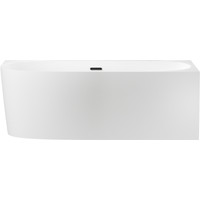 Wellsee Belle Spa 2.0 170x75 235806003 (пристенная ванна (правая) белый глянец, экран, каркас, сифон-автомат матовый черный) Image #1