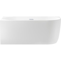 Wellsee Belle Spa 150x75 235701001 (пристенная ванна (левая) белый глянец, экран, каркас, сифон-автомат хром)