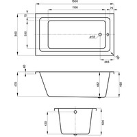 Wellsee FreeDom 150x80 231101003 (встраиваемая ванна белый глянец, сифон-автомат матовый черный) Image #8