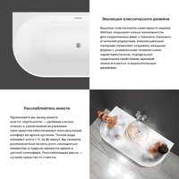 Wellsee Excellence Pro 180x80 28760402R (пристенная ванна белый глянец, экран, ножки, сифон-автомат глянцевый белый) Image #5