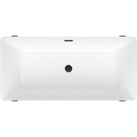Wellsee FR.Euphoria 166x77,5 230101003 (отдельностоящая ванна белый глянец, экран, ножки матовый черный, сифон-автомат матовый черный) Image #4