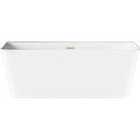Wellsee Bromance 170x78 231601004 (пристенная ванна белый глянец, экран, ножки, сифон-автомат золото) Image #1