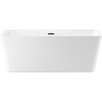 Wellsee DeSire 159,5x77 231501003 (отдельностоящая ванна белый глянец, экран, ножки, сифон-автомат матовый черный) Image #1