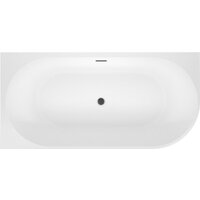 Wellsee Excellence Pro 150x73 28760603R (пристенная ванна (левая) белый глянец, экран, ножки, сифон-автомат матовый черный) Image #4