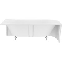 Wellsee Collaro 150x75 28910904R (пристенная ванна (правая) белый глянец, экран, ножки, сифон-автомат золото) Image #3