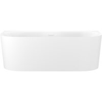 Wellsee Collaro 150x75 28910702R (пристенная ванна белый глянец, экран, ножки, сифон-автомат глянцевый белый)