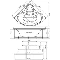 Triton Сабина 160x160 (с каркасом, экраном и сифоном) Image #7