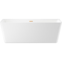 Wellsee DeSire 175,5x76 231503004 (отдельностоящая ванна белый глянец, экран, ножки, сифон-автомат золото) Image #1