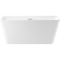 Wellsee Graceful Pro 140x74 230901004 (отдельностоящая ванна белый глянец, экран, ножки, сифон-автомат золото)