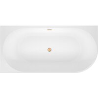 Wellsee Excellence Pro 180x80 28760804R (пристенная ванна (левая) белый глянец, экран, ножки, сифон-автомат золото) Image #4