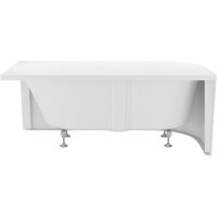 Wellsee Collaro Mini 140x70 28870503R (пристенная ванна (правая) белый глянец, экран, ножки, сифон-автомат матовый черный) Image #3