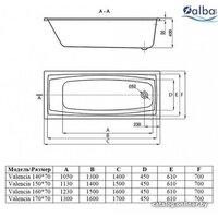 Alba Spa Valencia 150x70 (2 экрана и каркас) Image #5