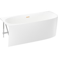 Wellsee Belle Spa 2.0 170x75 235805004 (пристенная ванна (левая) белый глянец, экран, каркас, сифон-автомат золото) Image #2