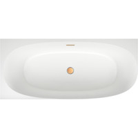 Wellsee Belle Spa 2.0 170x75 235805004 (пристенная ванна (левая) белый глянец, экран, каркас, сифон-автомат золото) Image #4