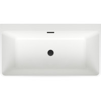 Wellsee Graceful Pro 140x74 230901003 (отдельностоящая ванна белый глянец, экран, ножки, сифон-автомат матовый черный) Image #4