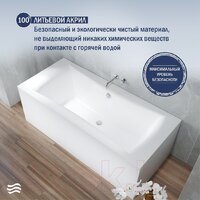 Lauter Belgravia 170x75 21110170 (с ножками, лицевым и торцевым экранами) Image #4
