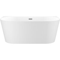 Wellsee Excellence Pro 170x75 28760303R (пристенная ванна белый глянец, экран, ножки, сифон-автомат матовый черный)