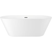 Wellsee Cute Twin R 168x75 23840103R (отдельностоящая ванна белый глянец, экран, ножки, сифон-автомат матовый черный)