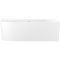 Wellsee Collaro 150x75 28910902R (пристенная ванна (правая) белый глянец, экран, ножки, сифон-автомат глянцевый белый)