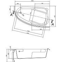Cersanit Joanna 160x95 R WA-JOANNA-160-R (с каркасом) Image #14