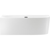 Wellsee Belle Spa 2.0 170x75 235805003 (пристенная ванна (левая) белый глянец, экран, каркас, сифон-автомат матовый черный)