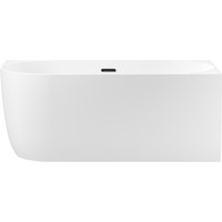 Wellsee Belle Spa 150x75 235702003 (пристенная ванна (правая) белый глянец, экран, каркас, сифон-автомат матовый черный) Image #1