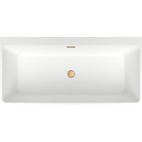 Wellsee Graceful Pro 168x80 230903004 (отдельностоящая ванна белый глянец, экран, ножки, сифон-автомат золото) Image #4
