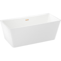 Wellsee Graceful Pro 168x80 230903004 (отдельностоящая ванна белый глянец, экран, ножки, сифон-автомат золото) Image #2