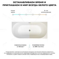 Wellsee Festive Fox 170x80 28730603R (пристенная ванна (правая) белый глянец, экран, ножки, сифон-автомат матовый черный) Image #7