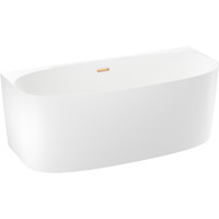 Wellsee Belle Spa 2.0 170x75 235804004 (пристенная ванна белый глянец, экран, каркас, сифон-автомат золото) Image #2