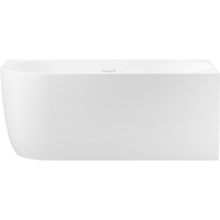 Wellsee Belle Spa 150x75 235702002 (пристенная ванна (правая) белый глянец, экран, каркас, сифон-автомат глянцевый белый)