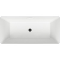 Wellsee Pure BY Wellsee 166x77 230702003 (отдельностоящая ванна матовый белый, экран, ножки, сифон-автомат матовый черный) Image #4