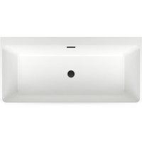 Wellsee Graceful Pro 168x80 230903003 (отдельностоящая ванна белый глянец, экран, ножки, сифон-автомат матовый черный) Image #4
