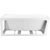 Wellsee Excellence Pro 150x73 28761003R (пристенная ванна (правая) белый глянец, экран, ножки, сифон-автомат матовый черный) Image #3