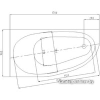 Aquatek Дива 170x90 (с ножками и экраном, левая) Image #6